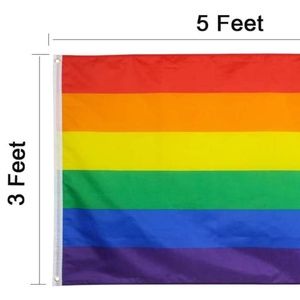 3x5 Foot Rainbow Flag 6 Stripes Double Stitched with Brass Grommets NEW